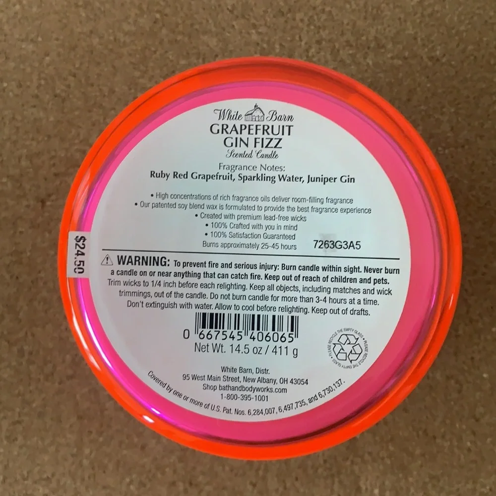 B&BW Grapefruit Gin Fizz 3-Wick Candle